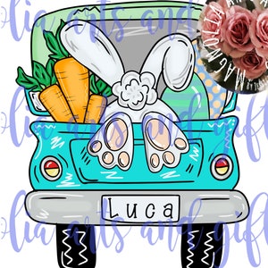 Bunny Truck | PNG & SVG | boy version | easter