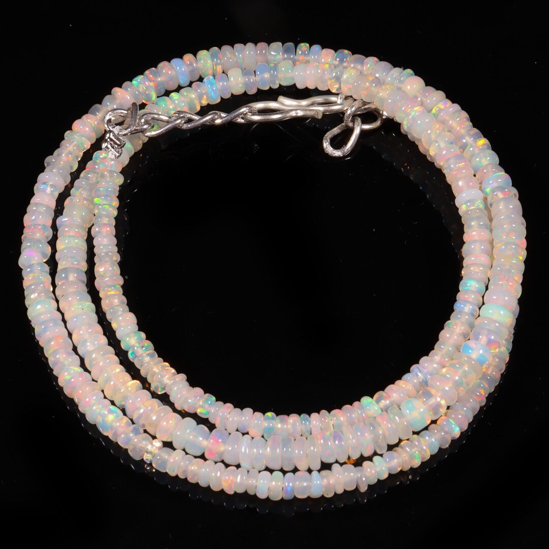 Unique Ethiopian Welo Fire Opal Necklace, Natural Smooth Opal Necklace ...