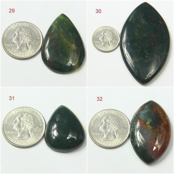 Natural Blood Heliotrope Stone Gemstone Cabochon for Jewelry
