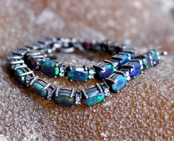 byJodi Jewelry | Sandalwood Raw Peruvian Opal Bracelet in Sterling Silver