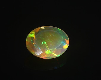 Multi Fire Ethiopian welo fire Opal Gemstone, Faceted Ethiopian Opal Gemstone, Natural Ethiopian Opal Pendant Gemstone, Fire Opal Jewelry,