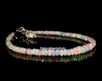 Ethiopian Welo Opal Layering Jewellery 3.5 to 4mm by Gemswholesale Dainty Gemstone Stacking Bracelet Tiny Beaded Jewelry Sterling & Karen Hill Tribe Silver PlatedBracelet Ethiopian Welo Opal Layering Jewellery 3.5 to 4mm by Gemswholesale Dainty Gemstone Stacking Bracelet Tiny Beaded Jewelry Sterling & Karen Hill Tribe Silver PlatedBracelet