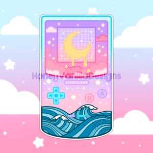 Autocollant en vinyle de jeu esthétique à main - Mat, brillant, holographique - Kawaii - Autocollant découpé - Autocollants Gamer
