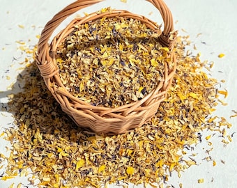 Biodegradable Petal Confetti: 'Jurassic Coast Mix' - Cornflower, Daisy, Marigold