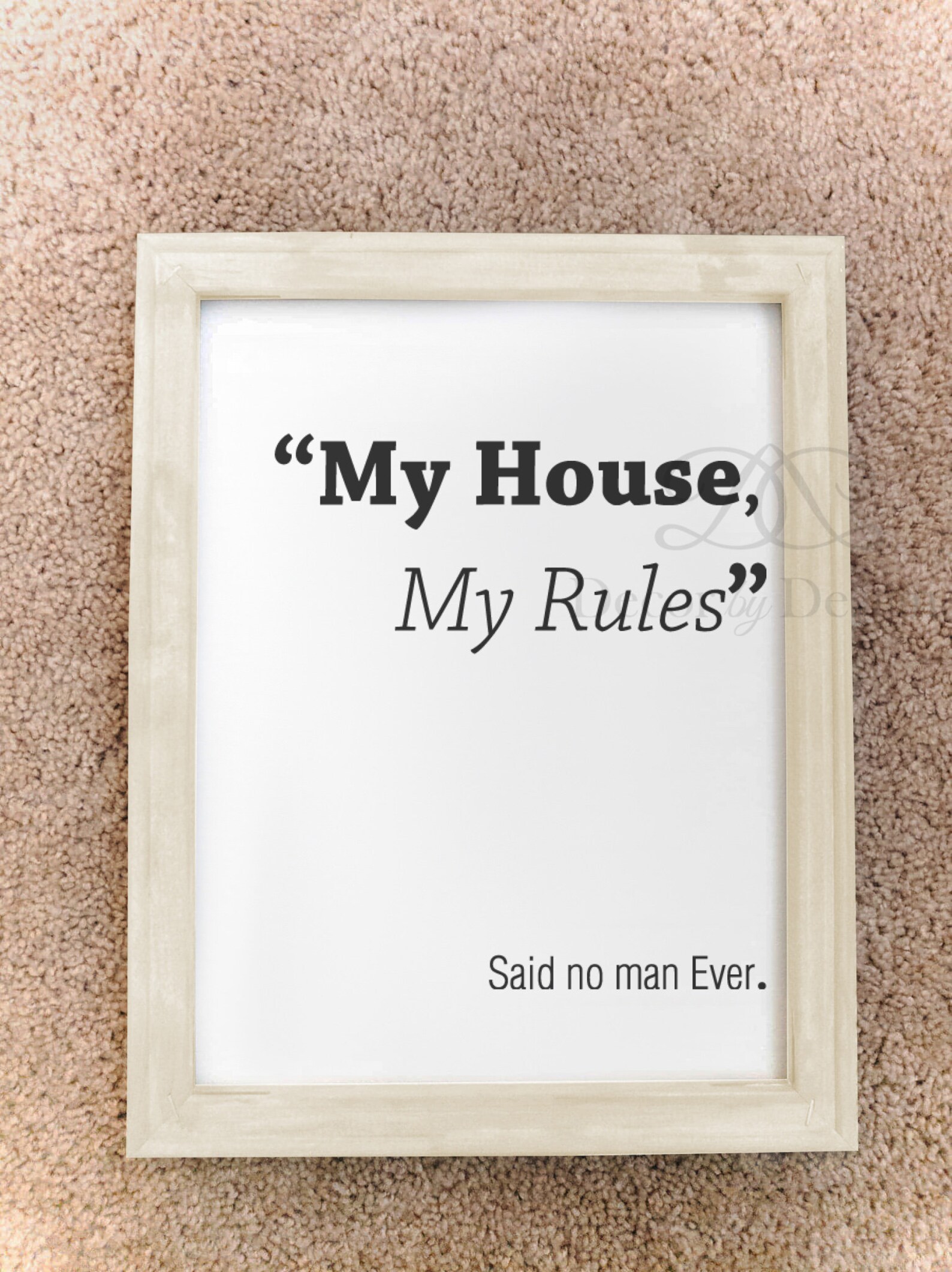 My House My Rules Wall Art Funny House Rules Sign Funny Etsy