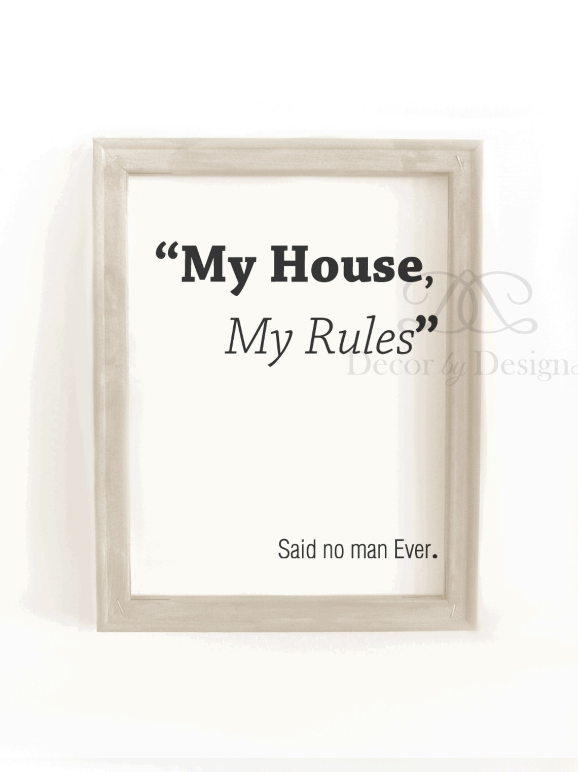 My House My Rules Wall Art Funny House Rules Sign Funny Etsy
