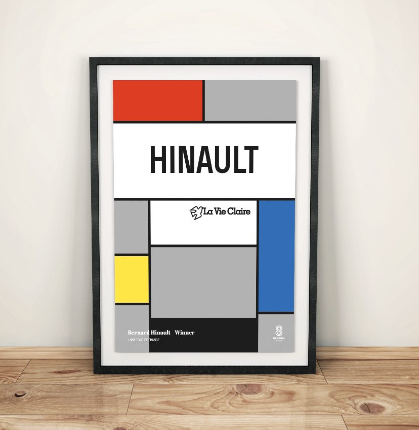 Bernard Hinault La Vie Claire Cycling Print Bicycle Poster Etsy Ireland
