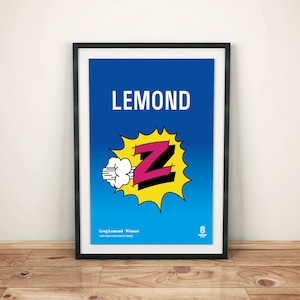 Greg Lemond Vintage Cycling Print Bicycle Poster Tour De France Poster Bike Birthday Gift Idea Cycling Wall Art