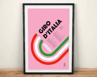 Giro D'Italia Radfahren Druck Fahrrad Poster Tour de France Poster Fahrrad Geburtstag Geschenk Idee Radfahren Wandkunst
