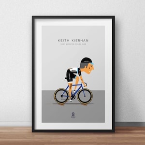 Impresión de ciclismo personalizada - Impresión de ciclismo Cartel de bicicleta Tour de Francia Póster Bicicleta Arte de pared Regalo de cumpleaños Idea de ciclismo Ciclismo