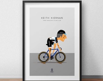 Stampa ciclismo personalizzata - Stampa ciclismo Poster bicicletta Tour De France Poster Bike Wall Art Birthday Gift Idea Cycling
