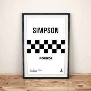 Tom Simpson Vintage Cycling Print Bicycle Poster Tour De France Poster Bike Birthday Gift Idea Cycling Wall Art