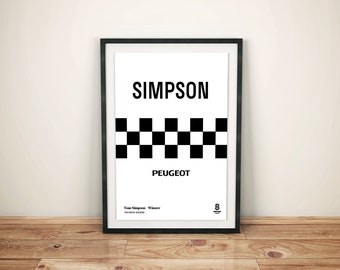 Tom Simpson Vintage Cycling Print Fiets Poster Tour De France Poster Fiets Verjaardag Cadeau Idee Fietsen Kunst aan de Muur