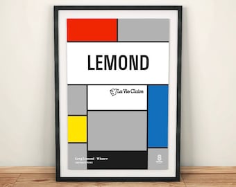 Greg Lemond La Vie Claire Radsport Print Fahrrad Poster Tour De France Plakat Fahrrad Geburtstag Geschenkidee Radsport Wandkunst