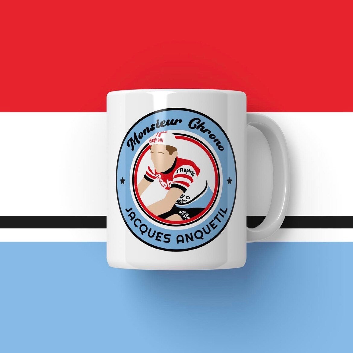 Insigne Décalcomanie Tête Jacques Anquetil – Neuf