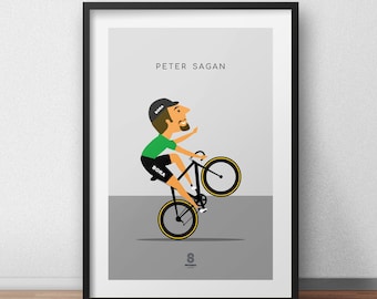 Peter Sagan - Cycling Print Bicycle Poster Tour De France Poster Bike Wall Art Birthday Gift Idea Cycling