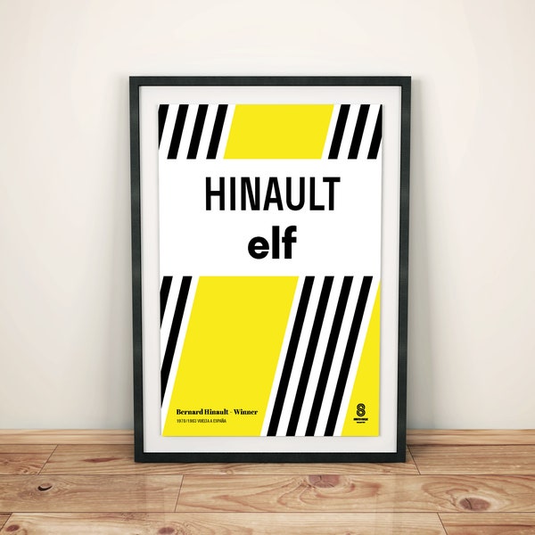 Bernard Hinault vintage Cycling Print Bicycle Poster Tour De France Poster Bike Birthday Gift Idea Cycling Wall Art