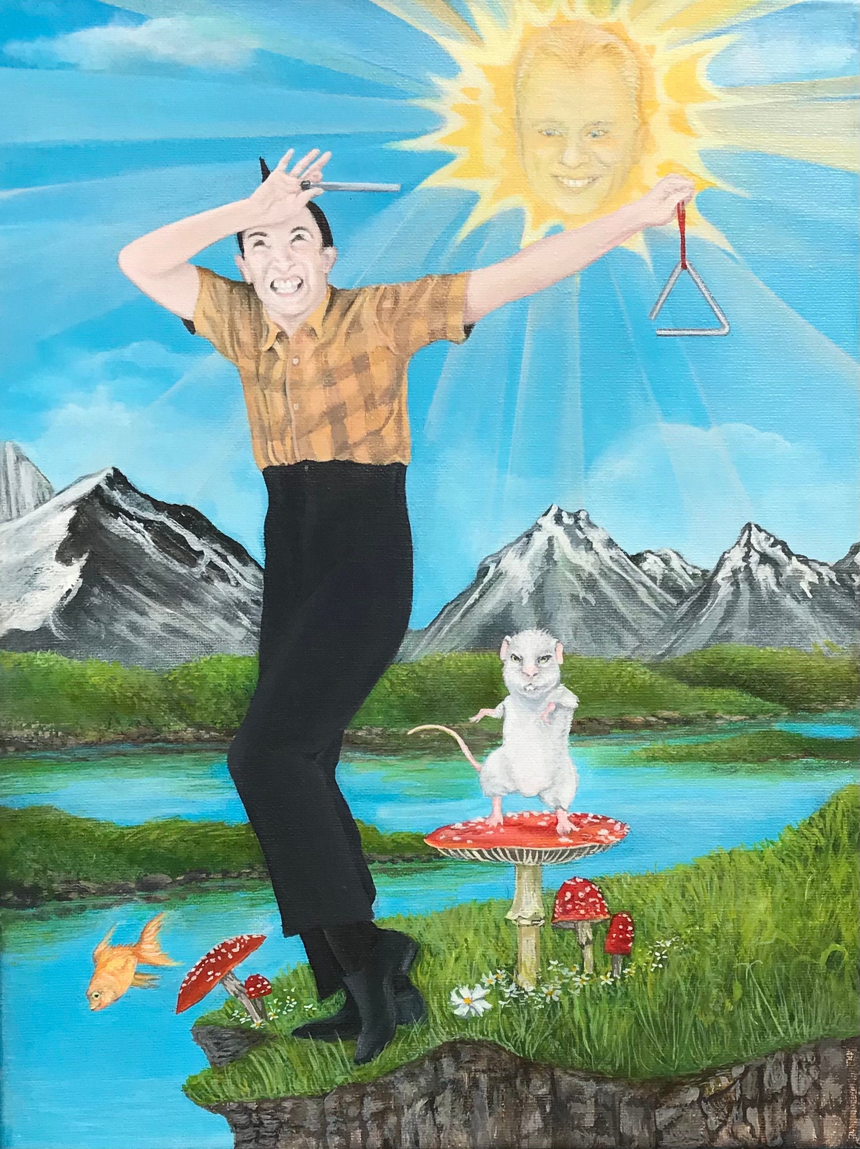 The Fool, Featuring Ed Grimley and Pat Sajak, Glossy Print Signed by