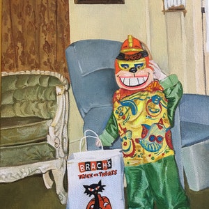 Niño con disfraz de Bingo de plástico de Banana Splits