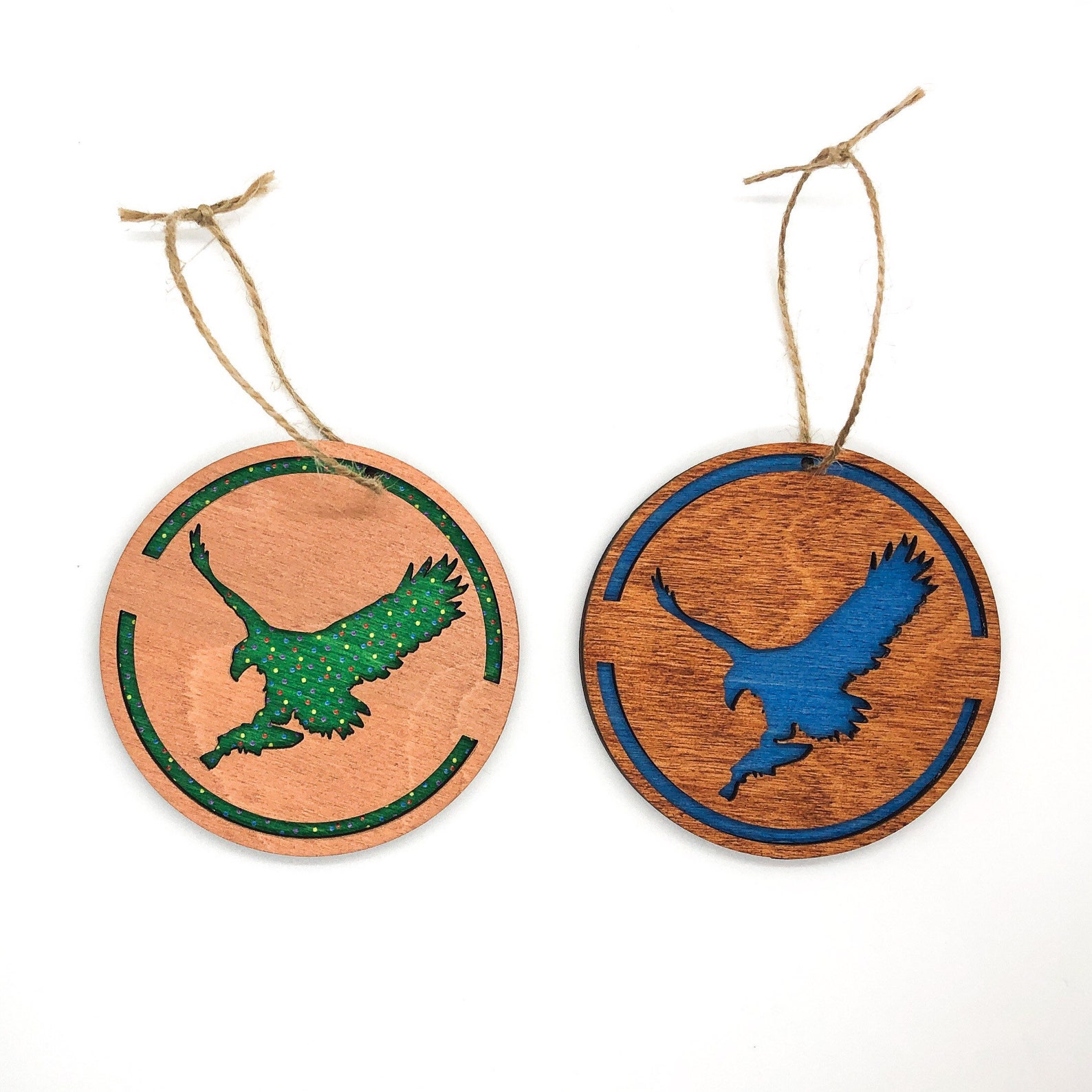 Wooden Eagle Ornament / Christmas Tree Ornament / Wildlife / Etsy