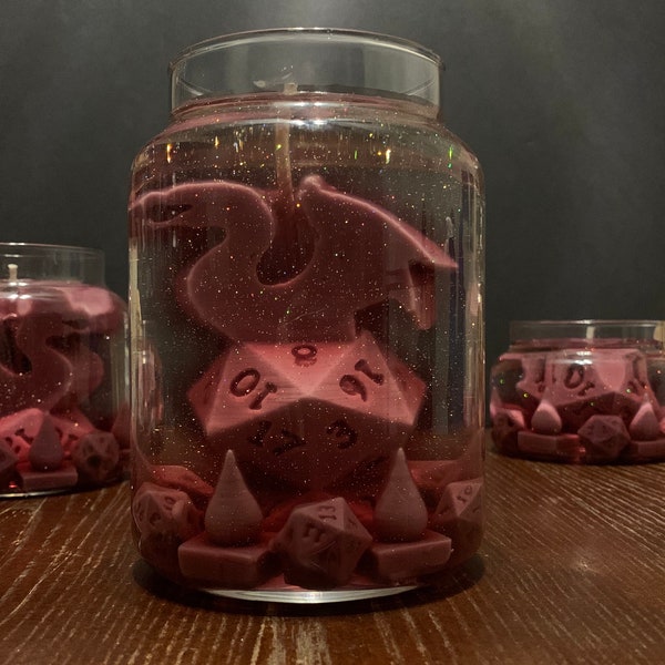 Dragon's Blood: Fantasy Adventure Candle. 11, 17, or 25 oz, TTRPG Inspired Scented Gel Candle