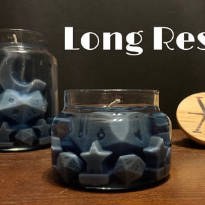 Long Rest Candle: Fantasy Adventure Candle. 11, 17, or 25 oz TTRPG Inspired Scented Gel and Paraffin Candle