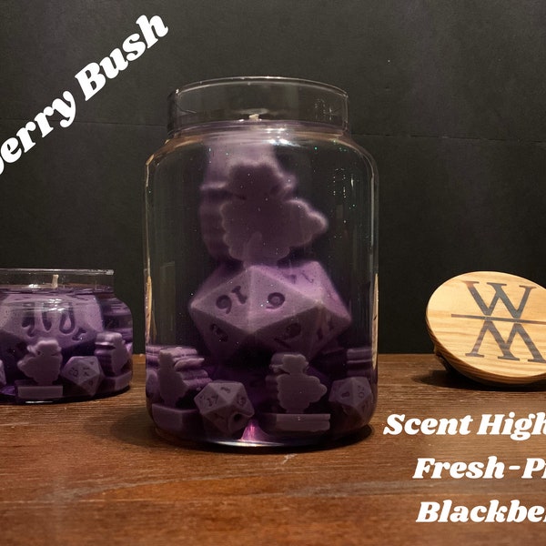 Goodberry Bush Candle: Fantasy Adventure Candle. 11, 17, or 25 oz TTRPG Inspired Scented Gel and Paraffin Candle