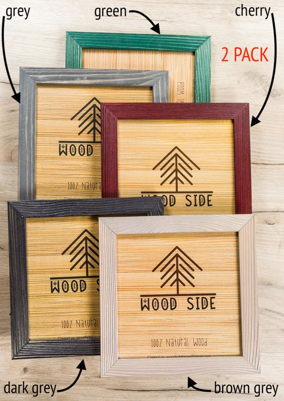 Rustic Wooden Picture Frames set of 100% Natural Eco Etsy