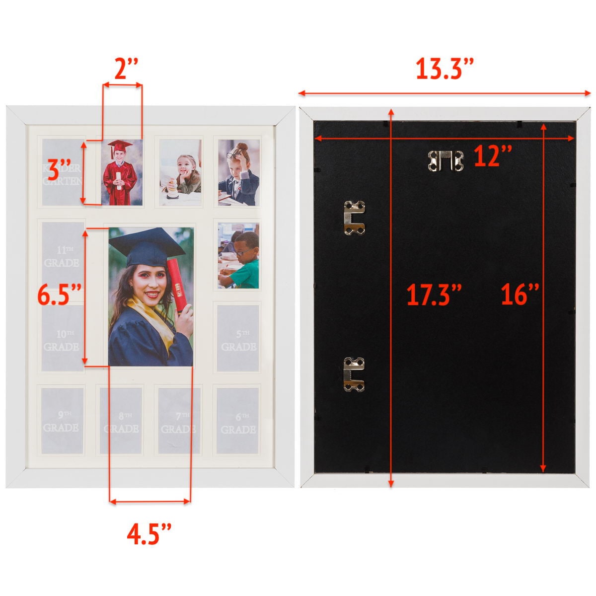 School Years Picture Days Collage Frame with Double White Mat Etsy