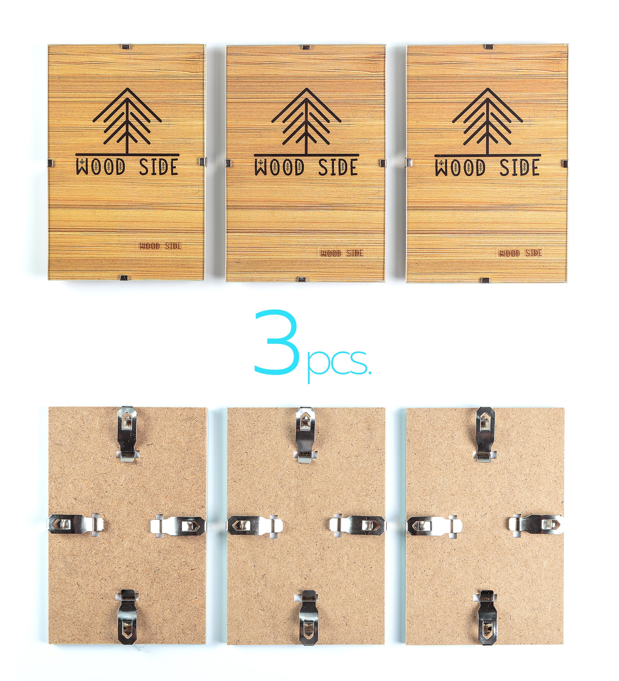 Glass Clip Picture Frames Pack of 3 Clear Craft Frameless Etsy