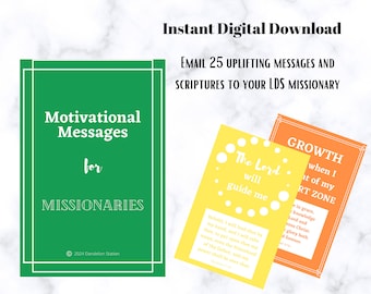 LDS Missionary Scripture Images for Digital Use – 25 Motivational Messages (Digital Download)