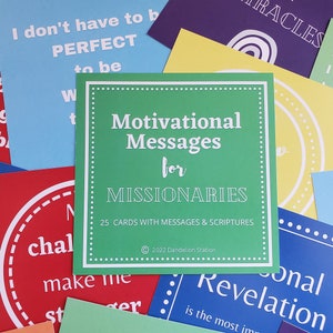 Motivational Messages Scripture Cards for LDS Missionaries, New Missionary Gift, Missionary Care Package, Positive Affirmations Missionary