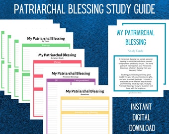 LDS Patriarchal Blessing Study Guide INSTANT DOWNLOAD Printable, Latter Day Saint Study Packet