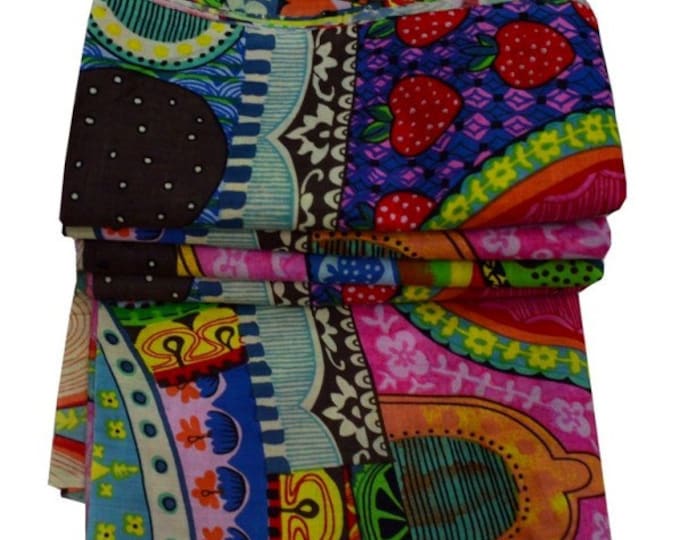 Ethnic Indian Cotton Handmade Women Clothing Running Loose Craft Sewing Fabric By The Yard Throw Beautiful Patchwork Print Dressmaking Decor