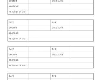 Simple Medical Appointment Log