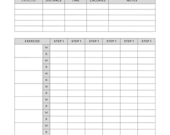 Simple Workout Log Planner
