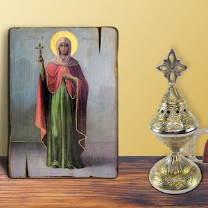 Saint Thomais Icon, SMALL 10x14cm - 3.9x5.5in Greek Orthodox Handcrafted Wooden Icon, for birthday, name-day, sailor gift
