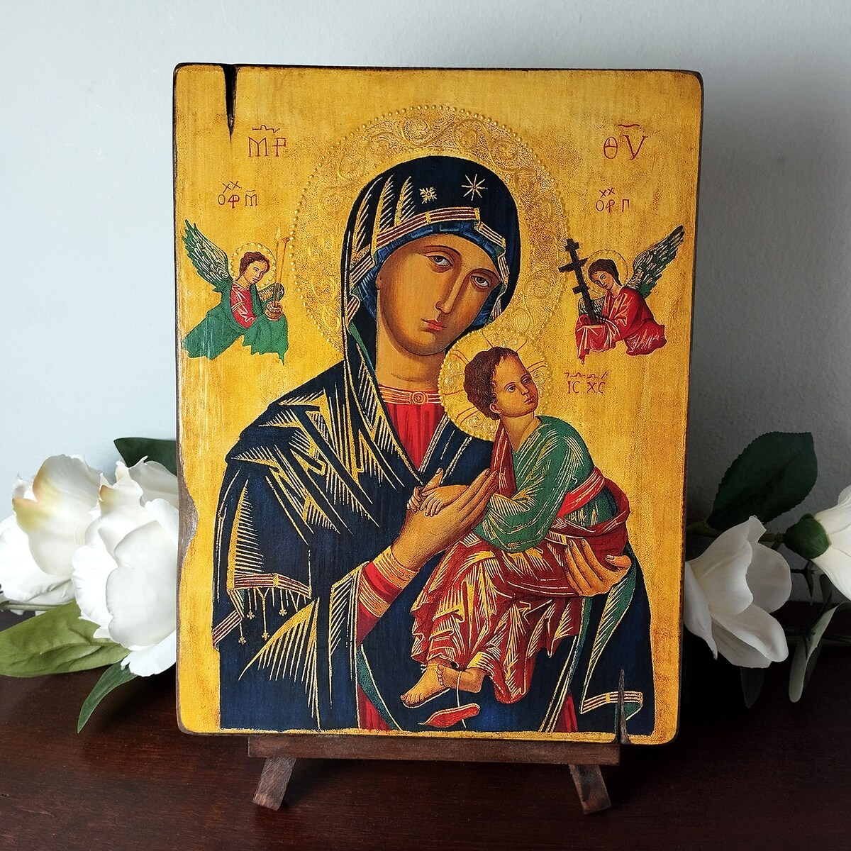 Our Lady of Perpetual Help, Virgin Mary of Passion Icon LARGE 19x26cm-7.48x10.24in Christian Icon, Religious Symbol - Etsy