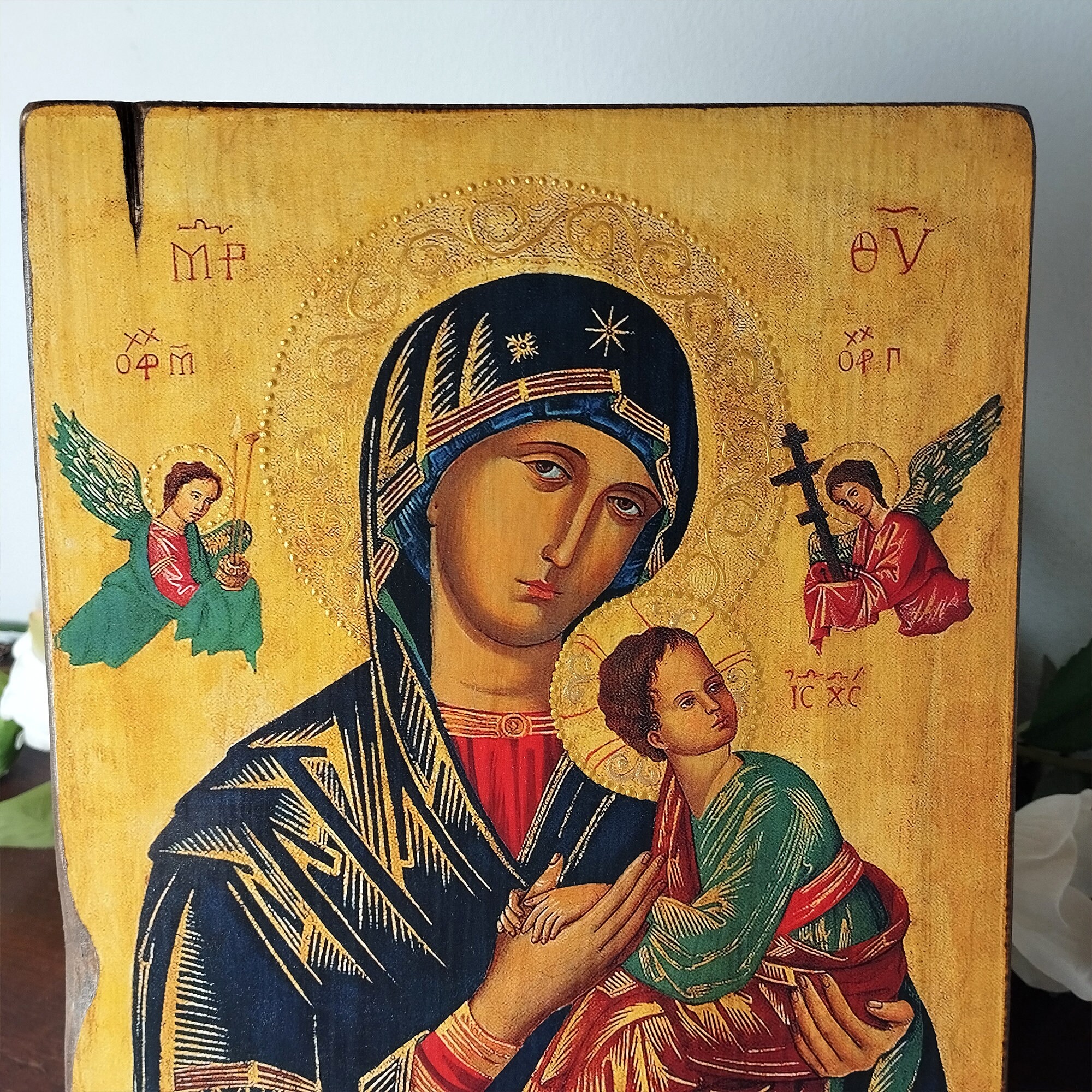 Our Lady of Perpetual Help, Virgin Mary of Passion Icon LARGE 19x26cm-7 ...