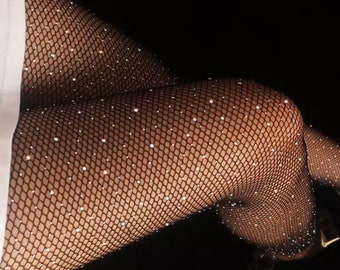 ADULT size Bedazzled Tights - Glitter Tights - Sparkle Tights - Bling Tights