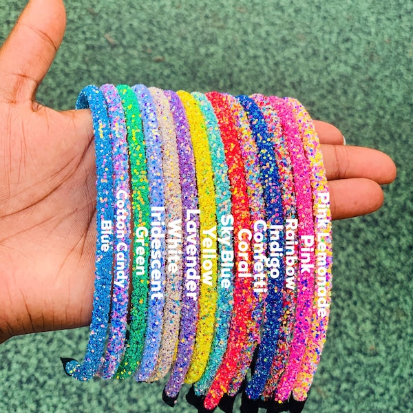 Glitter Headbands Etsy