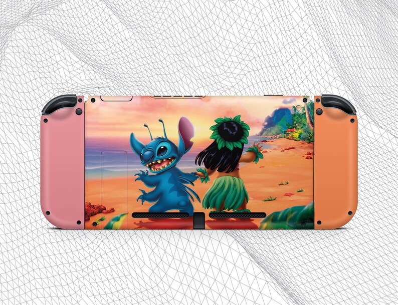 Lilo and Stitch Nintendo Switch skin Gamer console Disney Etsy