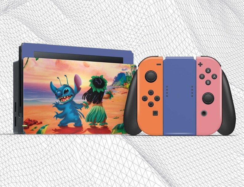 Lilo and Stitch Nintendo Switch skin Gamer console Disney Etsy