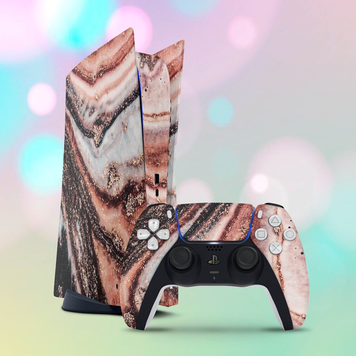 Rose Gold Marble PS5 Skin PS4 Pro Vinyl Sticker Wrap With 2 Etsy