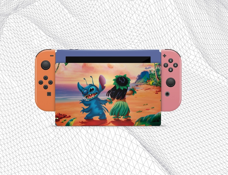 Lilo and Stitch Nintendo Switch skin Gamer console Disney Etsy