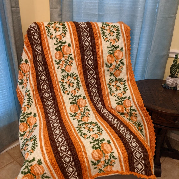 Cross Stitch Afghan Etsy