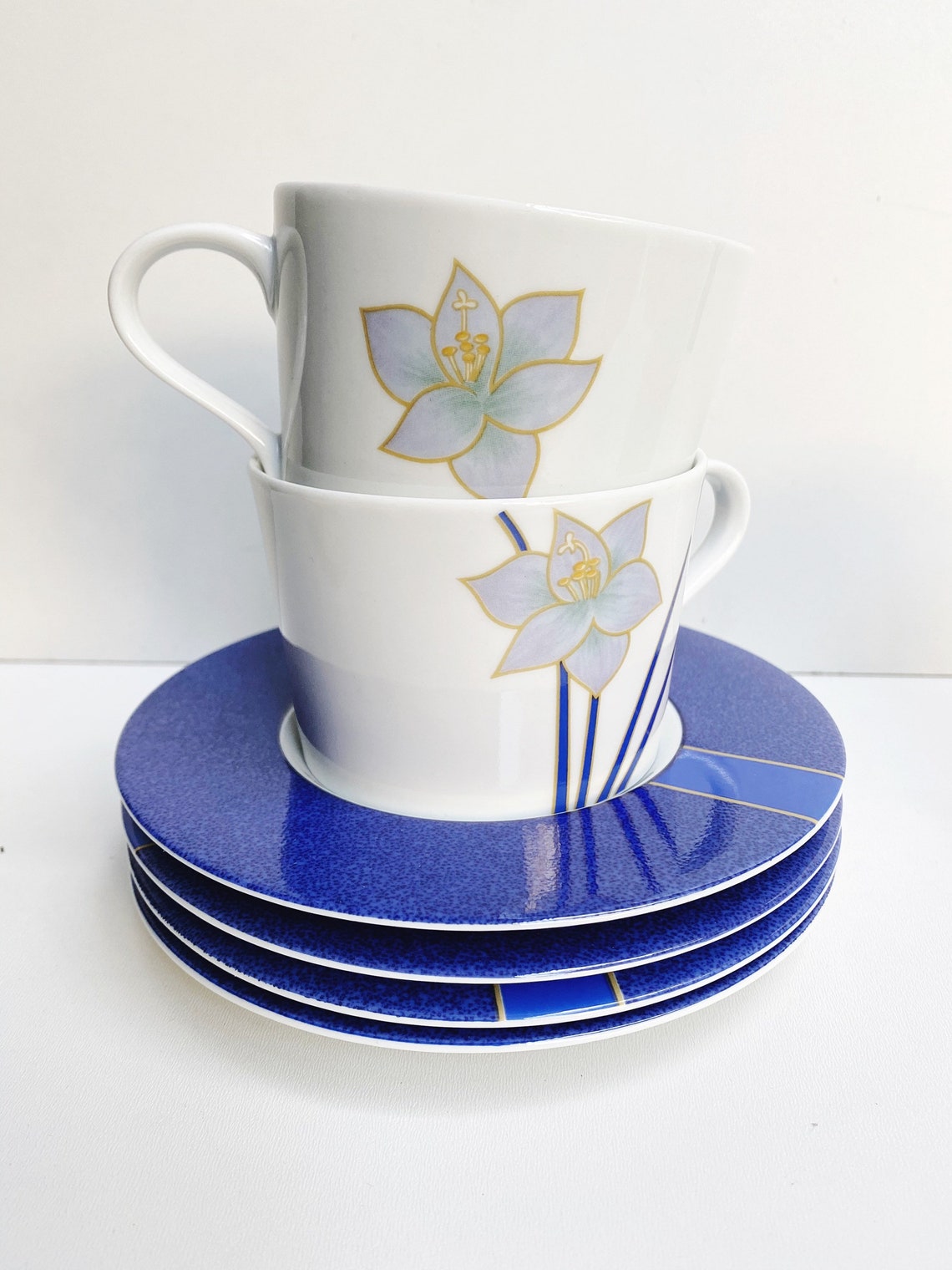 Vintage Spal Portugal Tea Cup and Saucer . La Note Mauve Pan Etsy