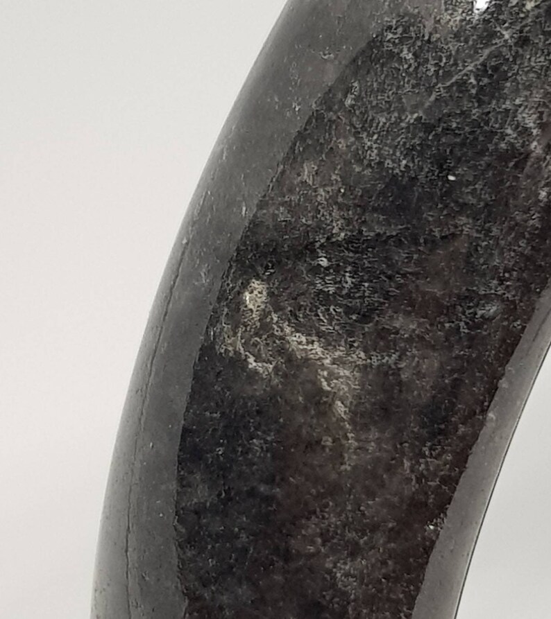 55.6mm Black with specks of Grey Bangle JB55601450102-B Type A Burmese Black Jadeite Bangle