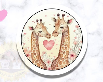 Giraffe Stickers, Handmade Mail & Card Decoration