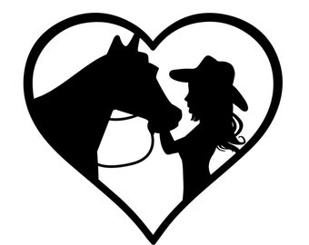 COWBOY HAT HORSE BODY Vinyl Decal Sticker C